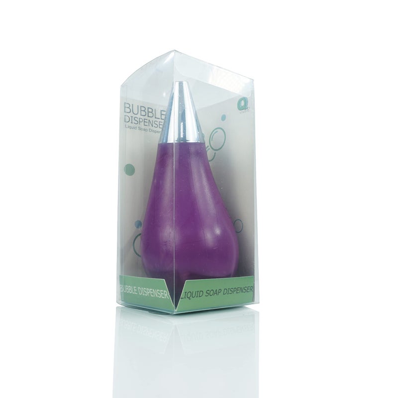 QQ Studio Kitchen Bathroom Counter top Squeezable Soap Dispensers Tear Drop Shape Bottle (Purple, ~7oz) - Image 4